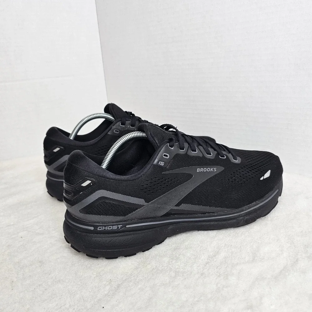 Brooks Ghost 15 Mens Size 10 2E Wide Black Running Shoes